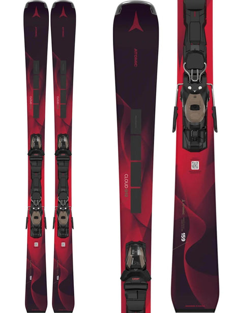 This is an image of Atomic Cloud Q12 Revoshock C Skis with M10 Bindings
