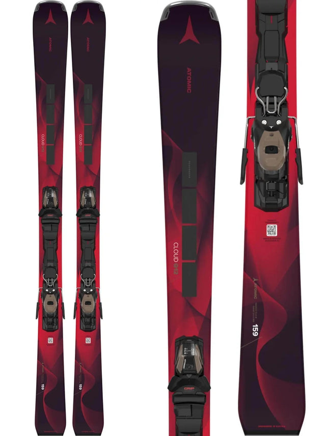 This is an image of Atomic Cloud Q12 Revoshock C Skis with M10 Bindings
