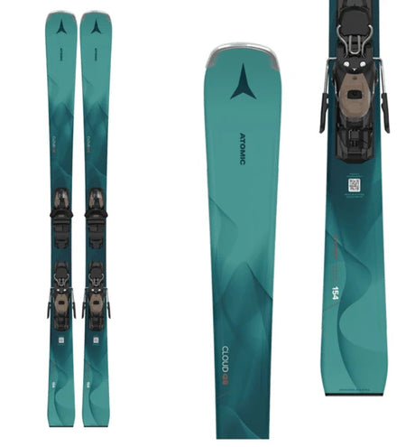 This is an image of Atomic Cloud Q8 Skis with M10 GW Bindings 2026