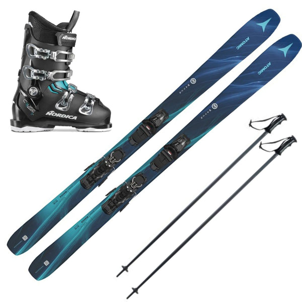 This is an image of Atomic Maven 86 C LT Skis with M10 Bindings Package with Ski Boots