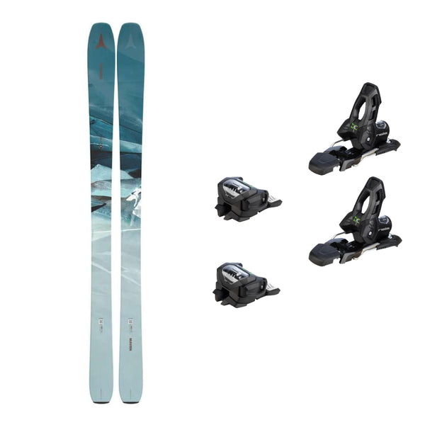 This is an image of Atomic Maven 86 C Skis 2025 Package with Attack 11 Ski Bindings