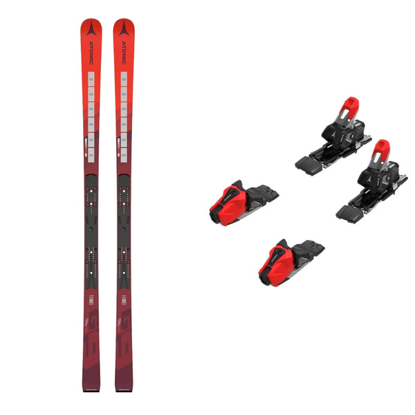 This is an image of Atomic Redster G9 RS Revoshock Skis 2025 Package with NY Icon 12 Bindings