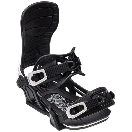 Bent Metal Transfer Snowboard Bindings snowboard binding -- toe piece detail in black colorway