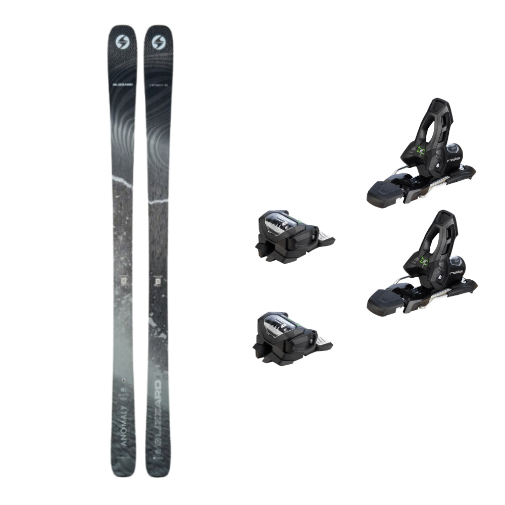 This is an image of Blizzard Anomaly 84 Skis 2026 Package with Attack 11 Ski Bindings