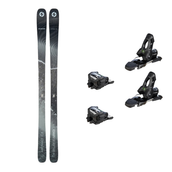 This is an image of Blizzard Anomaly 84 Skis 2026 Package with Attack 11 Ski Bindings