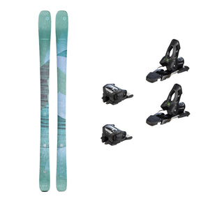 This is an image of Blizzard Black Pearl 84 Skis Package with Attack 11 Ski Bindings