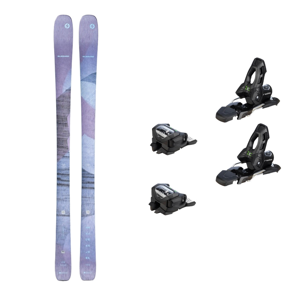 This is an image of Blizzard Black Pearl 88 Skis Package with Attack 11 Ski Bindings