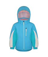 Boulder Gear Candice Toddler Jacket ski jacket -- front view on model showing insulated shell and hood at Willis Ski and
