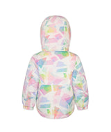 Boulder Gear Candice Toddler Jacket ski jacket -- Rhythm Prism 3 colorway outside profile showing zippered pockets and seams