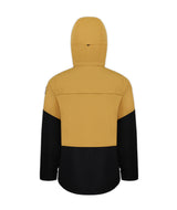 Boulder Gear Downslide Mens Jacket ski jacket -- Honey Mustard colorway front view on model with hood and cuffs