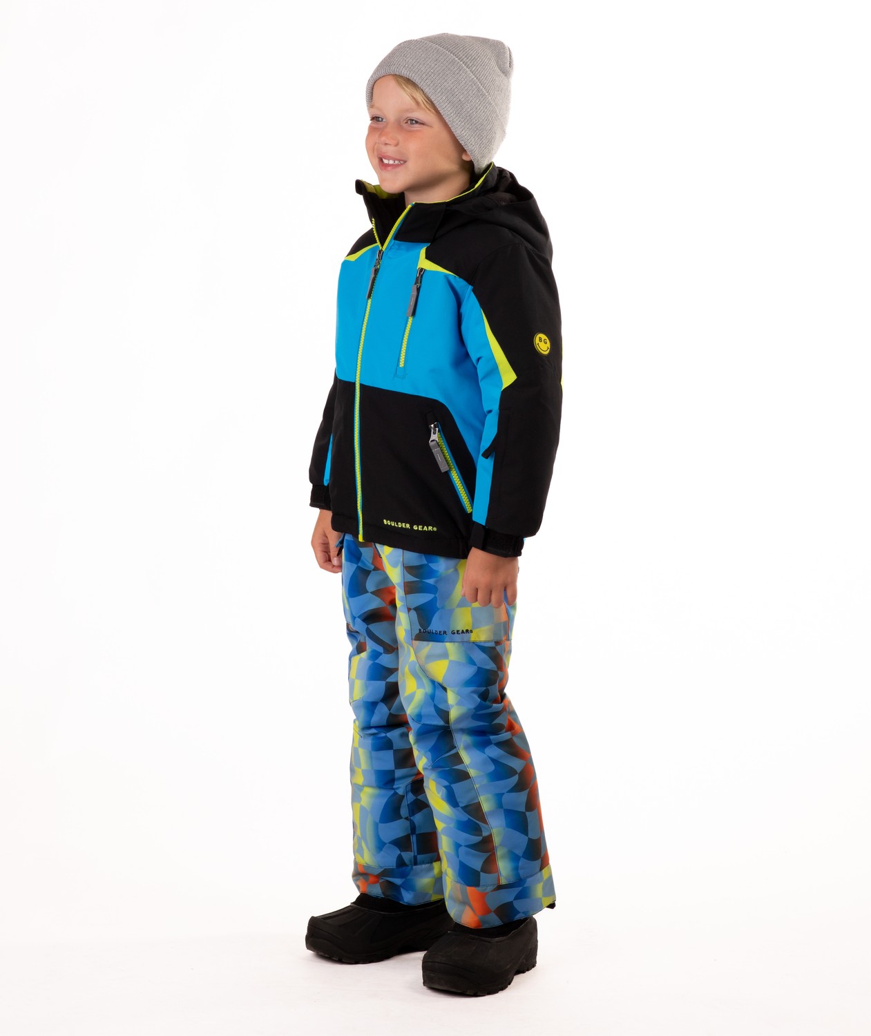 Boulder Gear Everett Toddler Jacket 2026 ski jacket -- Spring Break 2 colorway outside profile showing zippered pockets and