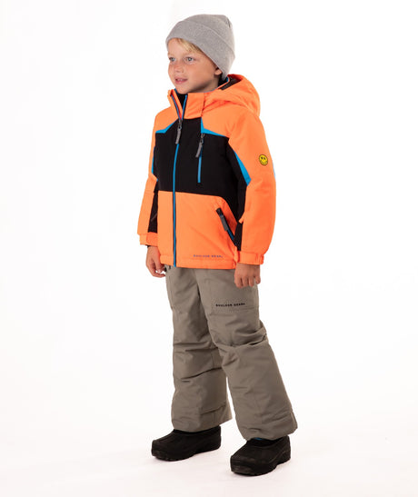 Boulder Gear Everett Toddler Jacket 2026 ski jacket -- front view on model showing insulated shell and hood at Willis Ski