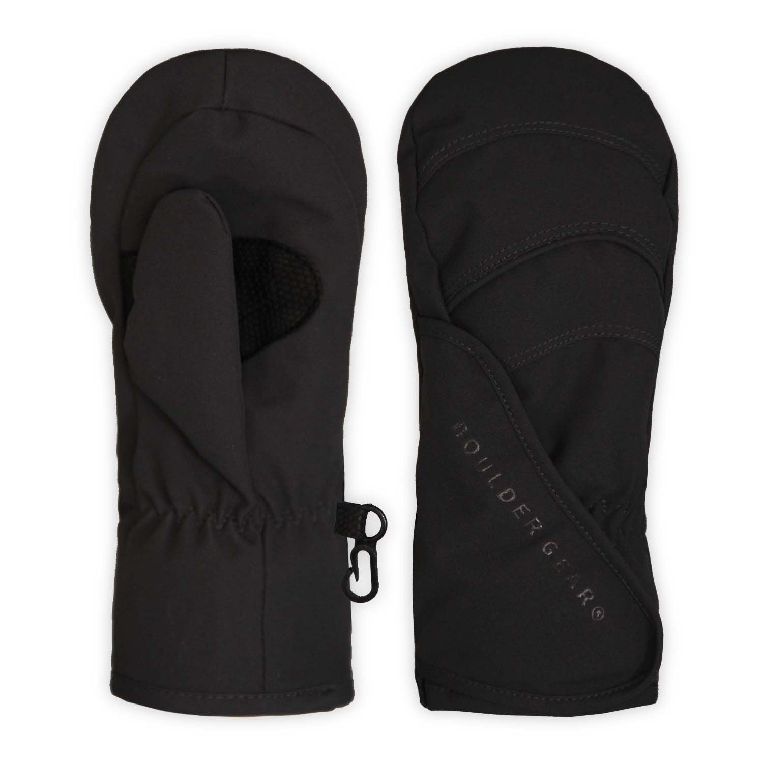 Boulder Gear Flurry Toddler Mitten glove -- Black colorway palm view