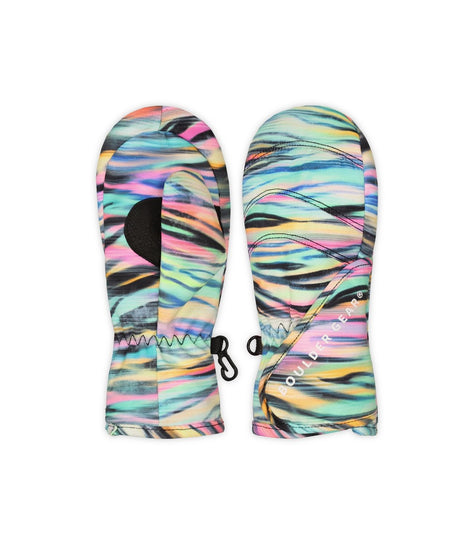 Boulder Gear Flurry Toddler Mitten glove -- Zippy Zebra colorway back of hand view