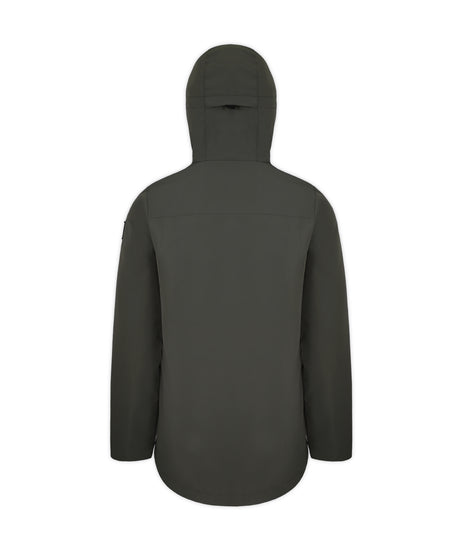 Boulder Gear Frost 3 In 1 Mens Jacket ski jacket -- Olive colorway front view on model with hood and cuffs