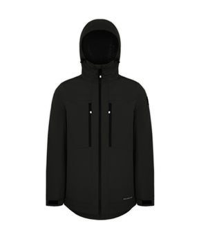 Boulder Gear Frost 3 In 1 Mens Jacket ski jacket -- front view on model showing insulated shell and hood at Willis Ski and