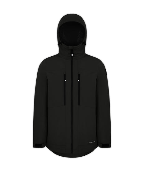 Boulder Gear Frost 3 In 1 Mens Jacket ski jacket -- front view on model showing insulated shell and hood at Willis Ski and