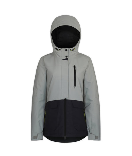 Boulder Gear Goofy Womens Jacket ski jacket -- front view on model showing insulated shell and hood at Willis Ski and Board