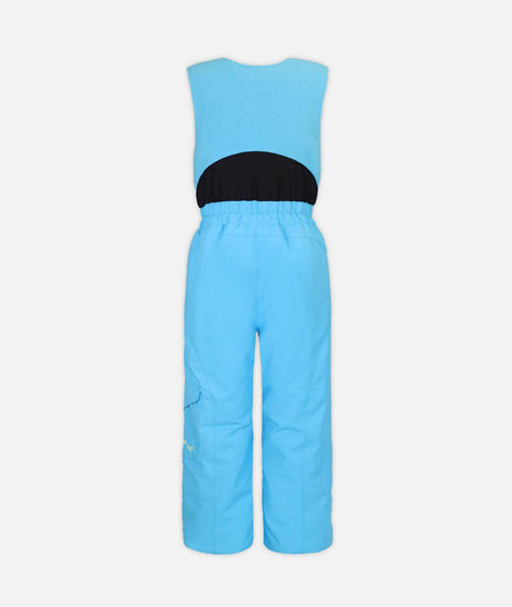 Boulder Gear Hailey Toddler Bib ski pant -- front view on model showing insulated ski pant at Willis Ski and Board Pittsburgh