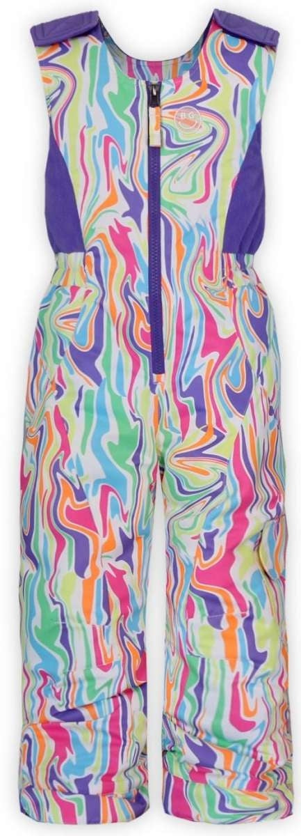 Boulder Gear Hailey Toddler Bib ski pant -- front view on model showing insulated ski pant at Willis Ski and Board Pittsburgh