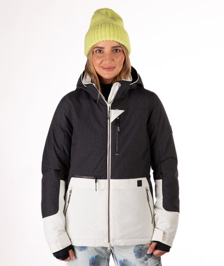 Boulder Gear Ivie Womens Jacket 2026 ski jacket -- front view on model showing insulated shell and hood at Willis Ski and