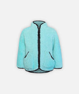 Boulder Gear Lamb Junior Fleece mid layer -- front view on model showing mid layer insulation