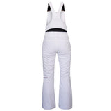 Boulder Gear Marvel Womens Bib ski pant -- White 8 colorway back view showing seat and fit