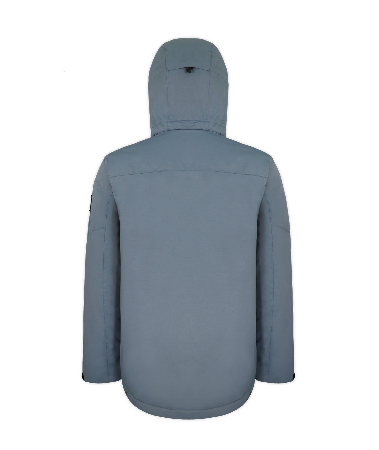 Boulder Gear Teton Mens Jacket ski jacket -- Slate Blue colorway outside profile showing zippered pockets and seams