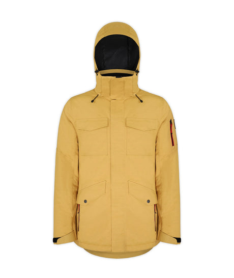 Boulder Gear Teton Mens Jacket ski jacket -- front view on model showing insulated shell and hood at Willis Ski and Board