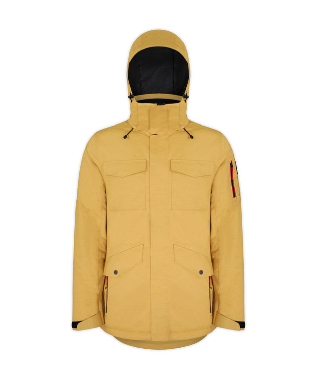 Boulder Gear Teton Mens Jacket ski jacket -- front view on model showing insulated shell and hood at Willis Ski and Board