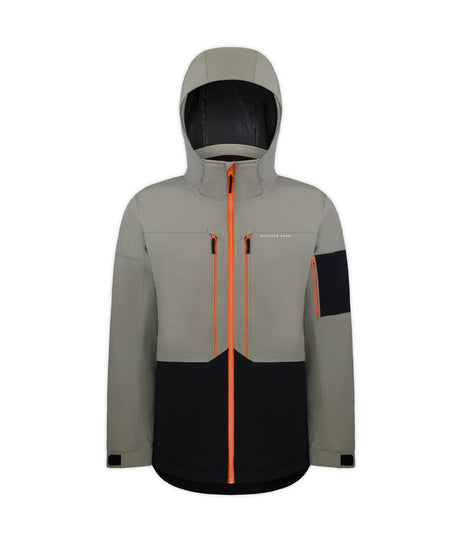 Boulder Gear Tremor Mens Jacket ski jacket -- front view on model showing insulated shell and hood at Willis Ski and Board