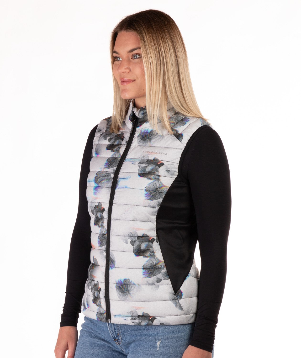 Boulder Gear Zeal Puffy Womens Vest 2026 product -- X colorway product view at Willis Ski and Board Pittsburgh