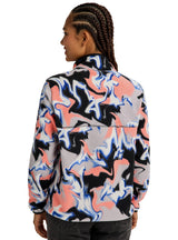 Burton Cinder Womens Fleece 2026 mid layer -- Dazed colorway front view on model