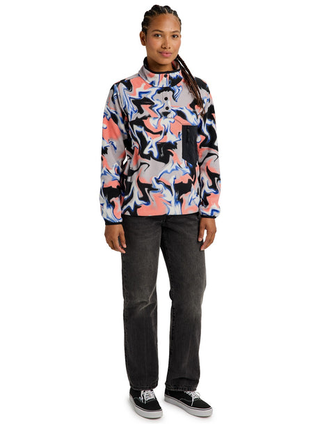 Burton Cinder Womens Fleece 2026 mid layer -- Dazed colorway back view