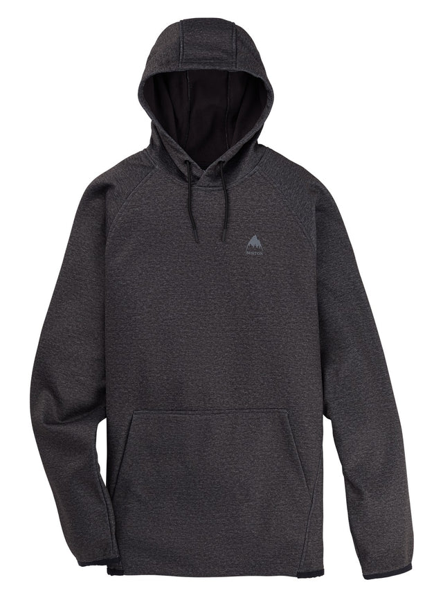 Burton Crown Weatherproof Mens Pullover mid layer -- front view on model showing mid layer insulation