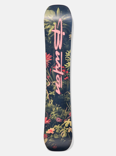 Burton Custom Graphic Camber Jungle Snowboard 2026 all-mountain snowboard -- Wide colorway nose detail