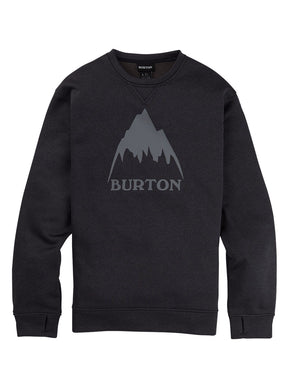 Burton Oak Mens Pullover Crew 2026 mid layer -- front view on model showing mid layer insulation