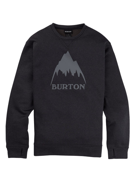 Burton Oak Mens Pullover Crew 2026 mid layer -- front view on model showing mid layer insulation