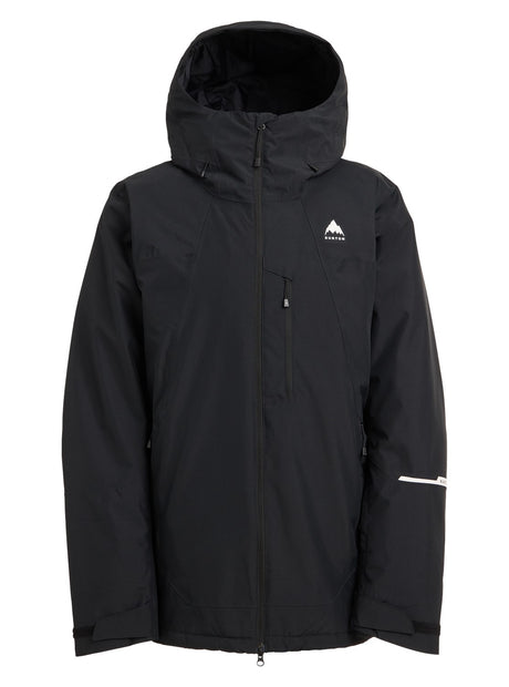 Burton Reserve 2l Insulated Mens Jacket 2026 ski jacket -- True Black colorway lifestyle view showing full jacket silhouette