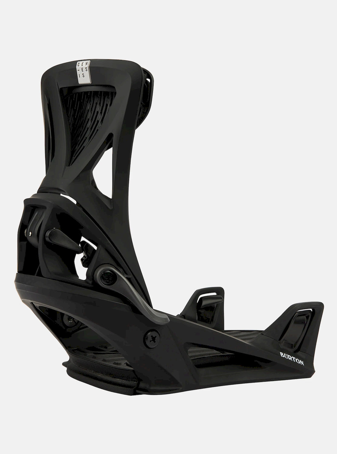 Burton Step On Genesis Snowboard Bindings snowboard binding -- side profile in black colorway