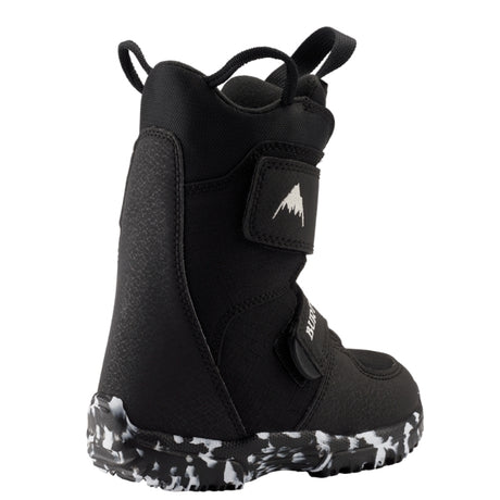 Burton Toddler Mini Grom Snowboard Boot snowboard boot -- 24 Black colorway outside profile showing lacing closure