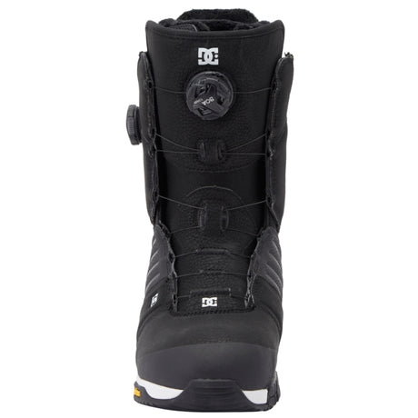 Dc Judge Sb Boots all-mountain snowboard -- Black White 9 colorway sidecut profile showing twin shape
