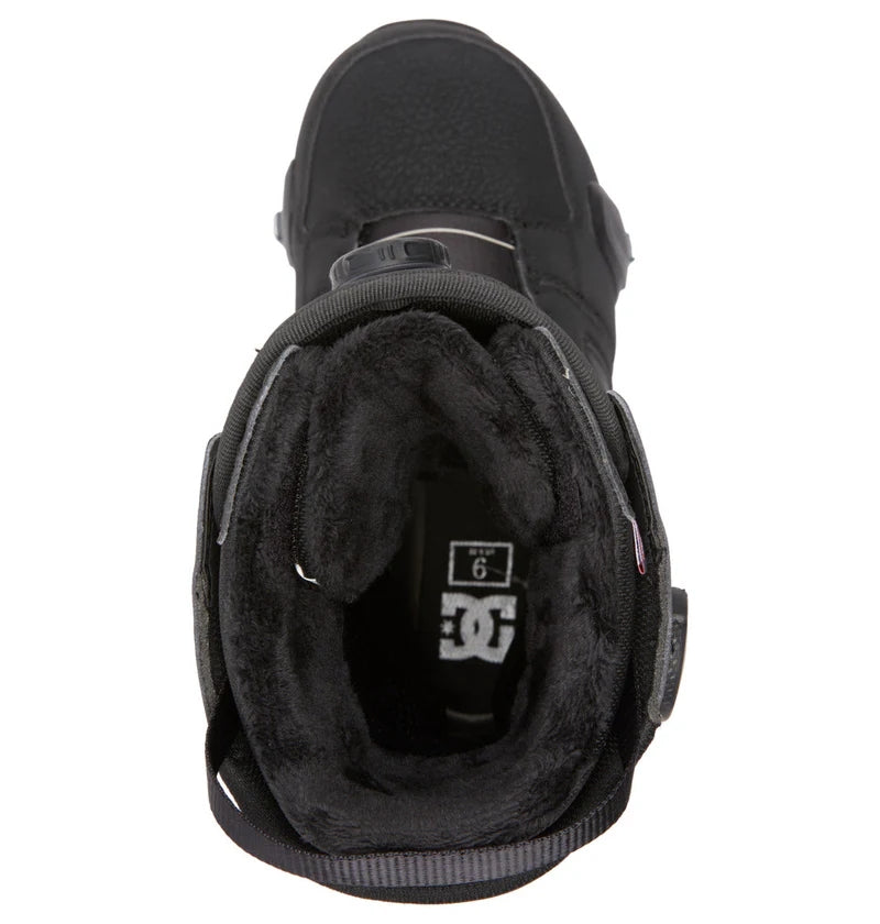 Dc Phase Boa Pro Step On Snowboard Boots snowboard boot -- Black White colorway lacing system detail