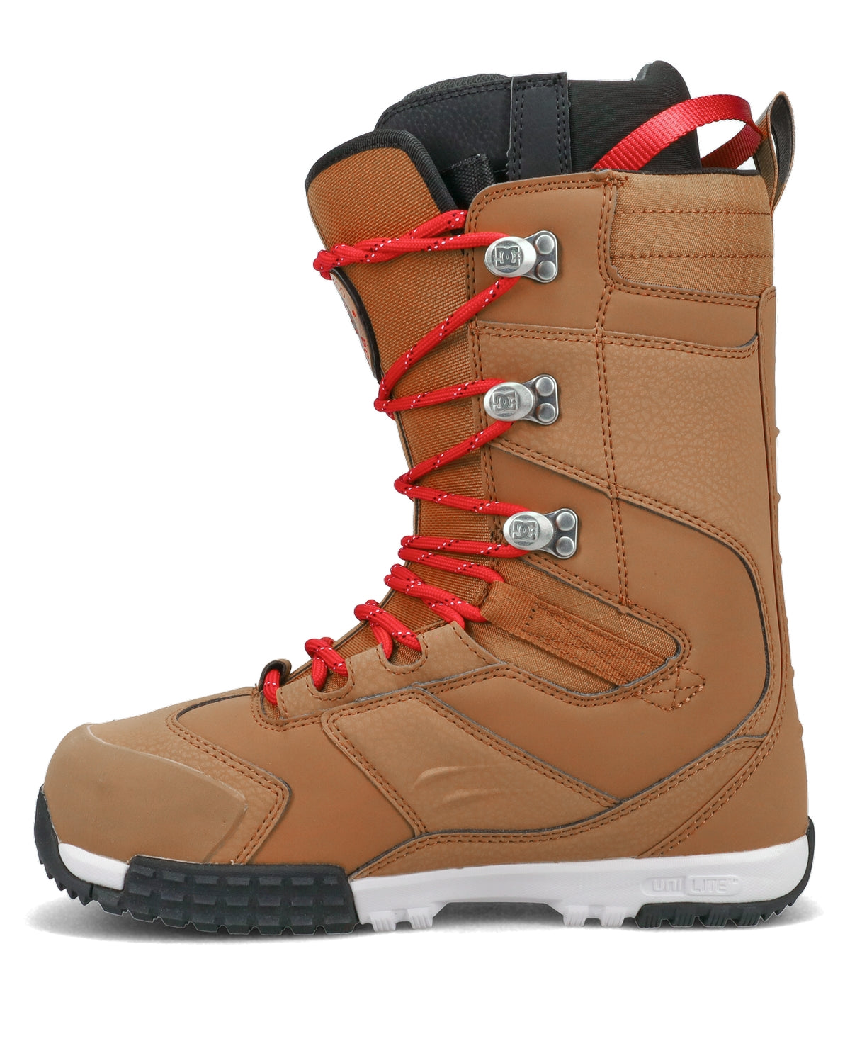 Dc Premier Hybrid Snowboard Boots 2026 snowboard boot -- Wheat colorway outside profile showing lacing closure