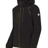 Descente Stream Mens Jacket ski jacket -- front view on model showing insulated shell and hood at Willis Ski and Board