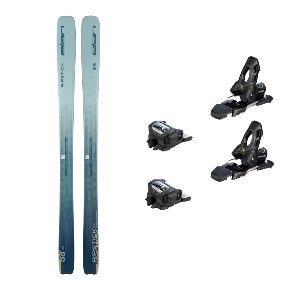 This is an image of Elan Ripstick 88 W Skis Package with Attack 11 Ski Bindings