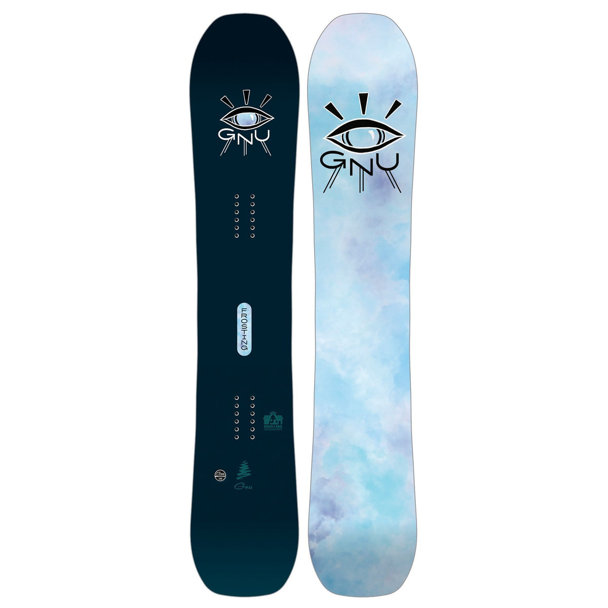 This is an image of Gnu Frosting Snowboard 2026