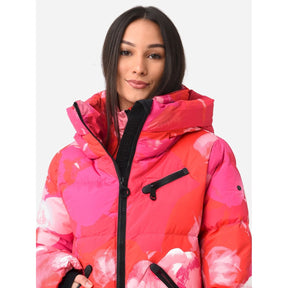 Goldbergh Alpenrose Womens Jacket ski jacket -- front view on model showing insulated shell and hood at Willis Ski and Board