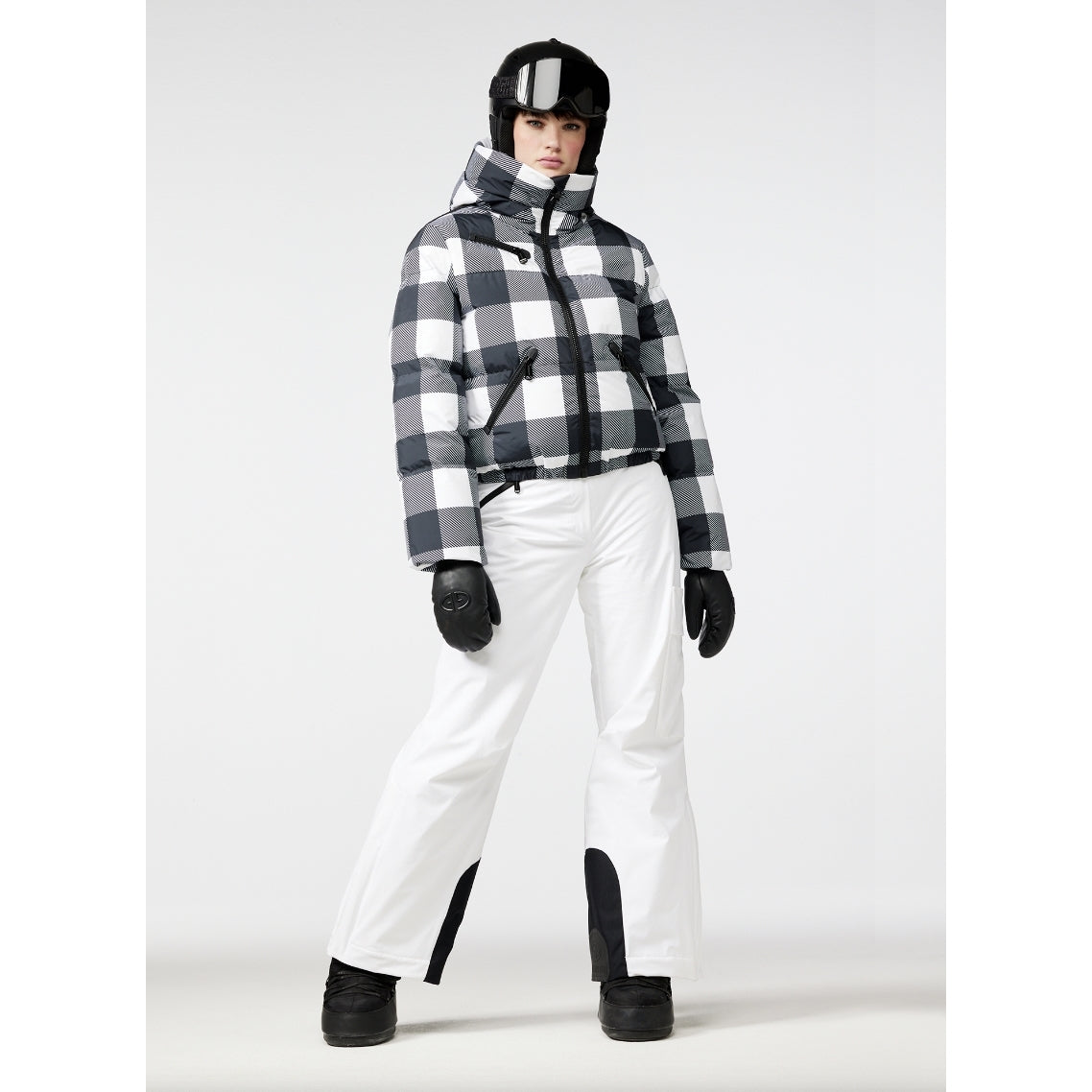 Goldbergh Cabin Womens Ski Jacket ski jacket -- front view on model showing insulated shell and hood at Willis Ski and Board