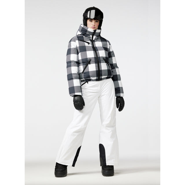 Goldbergh Cabin Womens Ski Jacket ski jacket -- front view on model showing insulated shell and hood at Willis Ski and Board